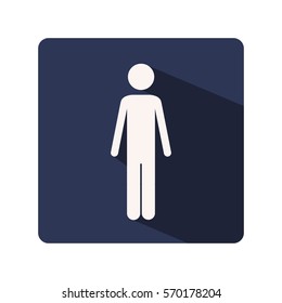 color silhouette frame with man