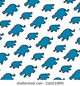 color silhouette hippopotamus safari animal background