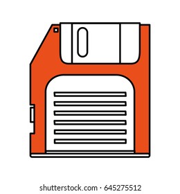 color silhouette image of floppy disk