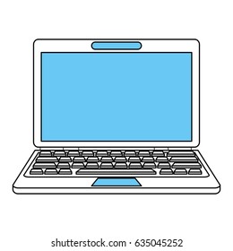 color silhouette image front view laptop computer tech device