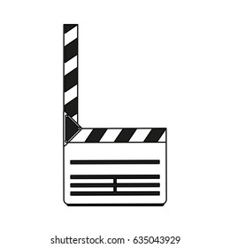 color silhouette image movie clapperboard icon