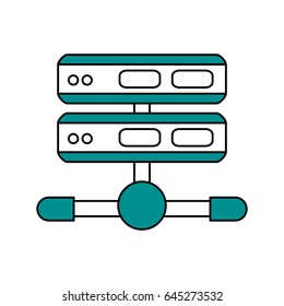 color silhouette image of network server