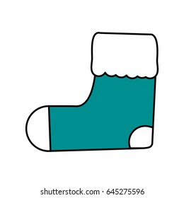 color silhouette image of ornament christmas boot