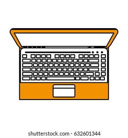 color silhouette image top view laptop computer tech device