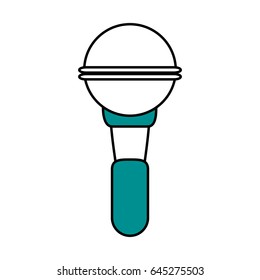 color silhouette image of wireless hand microphone