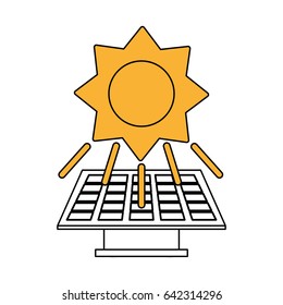 color silhouette image yellow solar energy panel