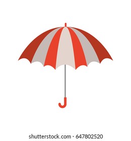 color silhouette with opened umbrella vector illustration