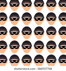 color silhouette with pattern of hacker face