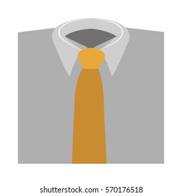 color silhouette with shirt and tie close up
