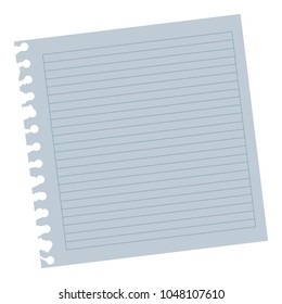color silhouette with striped notebook sheet in blank
