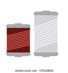 color silhouette with thread spool