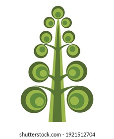 Color silhouette tree nature vector forest silhouette illustration isolated plant on white background