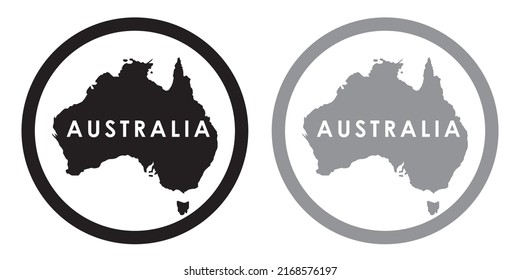 color and silhouette vector drawing of the continent of Australia suitable for graphic design and logo creation about Australia