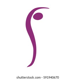 color silhouette woman icon, vector illustration design