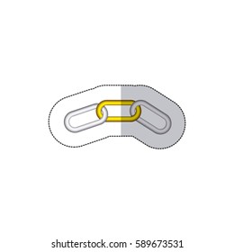 color silver chain icon image, vector illustraction design stock