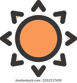 Color simple business single item icon sun