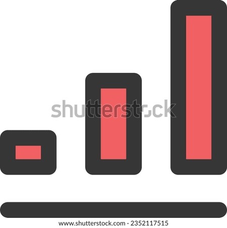 Color simple business single item icon tally increase