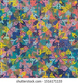 Color simple design. Colorful geometric background design. Vintage doodle illustration with colorful doodle spots. Abstract color background. Art trendy minimal design.