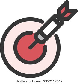 Color simple entertainment-related single item icon darts arrow
