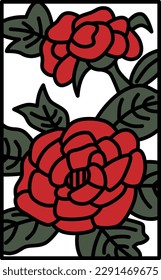 Color simple Hanafuda Minazuki Peony June Peony scum