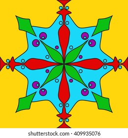 Color simple mandala. vector illustration. For design, wallpaper