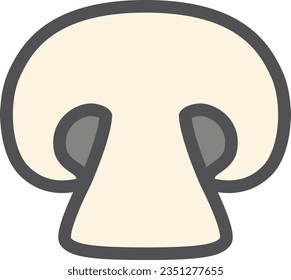 Color Simple Mushroom Single Item Icon Mushroom Cross Section