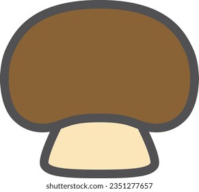 Color Simple Mushroom Single Item Icon Mushroom