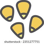 Color simple vegetable single item icon corn