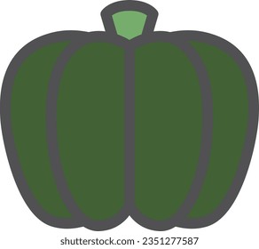 Color simple vegetable single item icon pumpkin