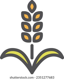 Color simple vegetable single item icon rice