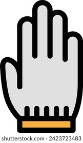 Color single item icon of items necessary for disaster prevention: work gloves