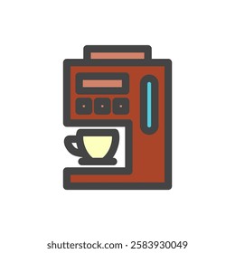 Color single item icon related to daily necessities home appliances coffee maker