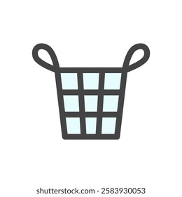 Color single item icon related to daily necessities home appliances laundry basket