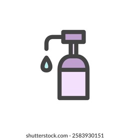 Color single item icon related to daily necessities home appliances shampoo bottle