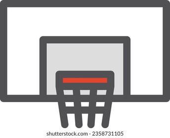 Color single item icon of simple sports equipment basket goal