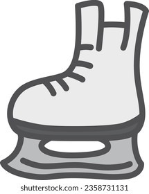 Color single item icon for simple sporting goods Skate shoes