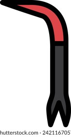 Color Single work tool icon Nail puller