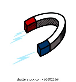 Color sketch of a magnet