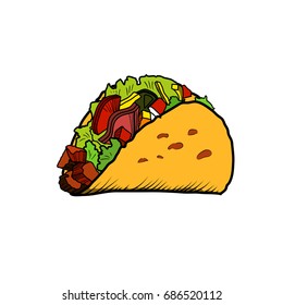 Color Sketch Tacos