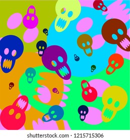 Color skull background