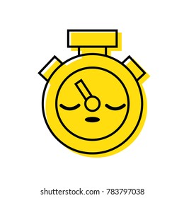 color sleep and cute chronometer object kawaii