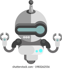 In color small robot vector icon