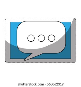 Color smarphone symbol bubble button icon vector illustration