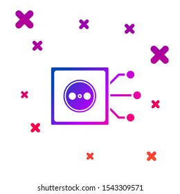 Color Smart home icon isolated on white background. Remote control. Gradient random dynamic shapes. Vector Illustration