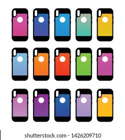 Color Smartphone case collection 2 (back view)