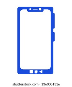 Color smartphone icon vector 