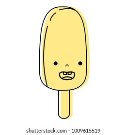 color smile oval ice lolly kawaii