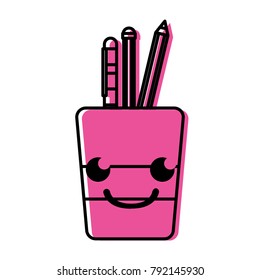 color smile tools cup kawaii cartoon