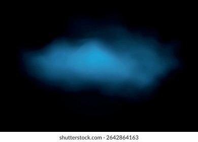 Color smoke effect background. Realistic decorative fog in the air, vapor, creeping smoke puff. Layout of cloudy smog. Transparency vector illustration.