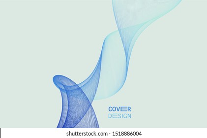 Color smoke flowing on gray background. Abstract digital art. 3d vector illustration with dynamic particles. 